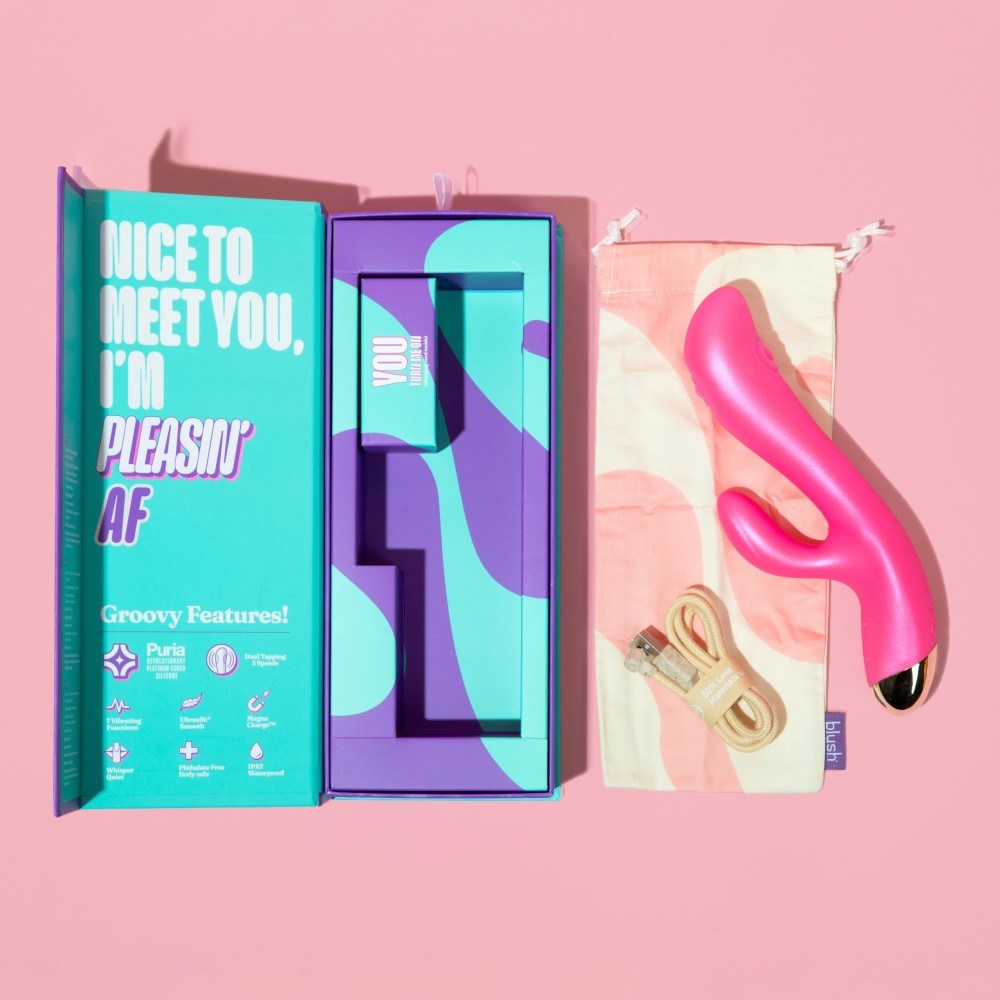 Blush 8-Inch Flexible Multispeed Rabbit Vibrator-2