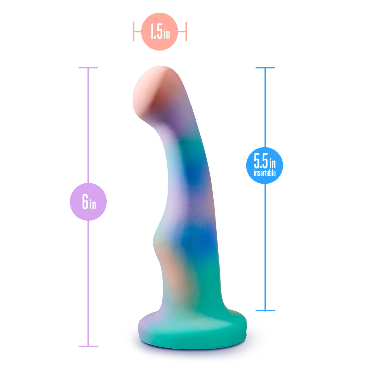 Blush Avant Artisan 6-Inch Curved P-Spot & G-Spot Dildo with Suction Cup Base-4