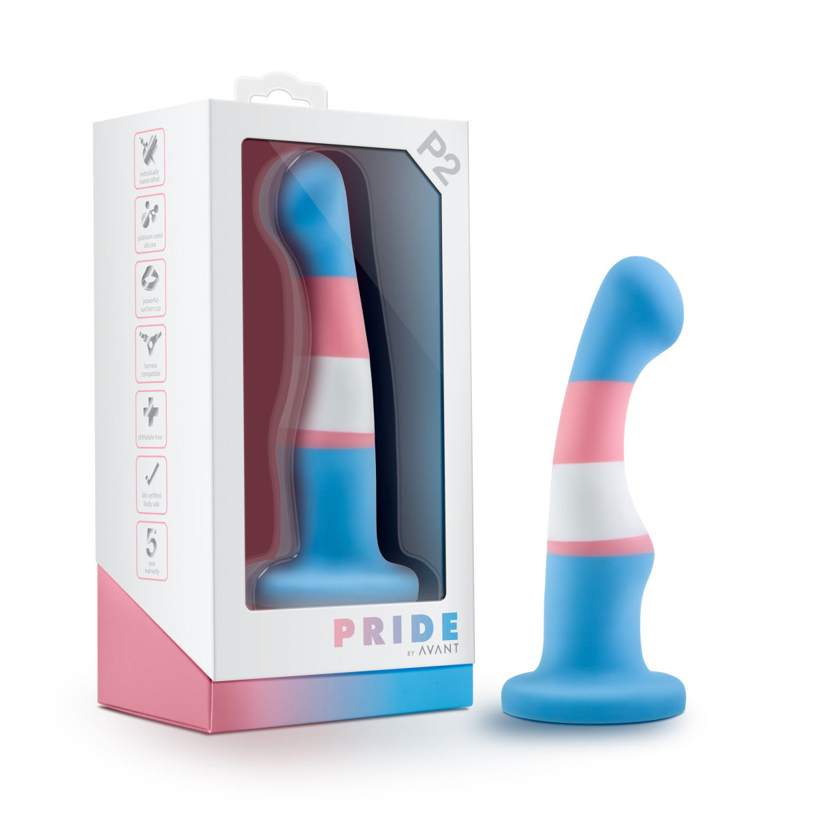 Blush Avant P2 Artisan 6-Inch Curved P-Spot & G-Spot Dildo with Suction Cup Base-0