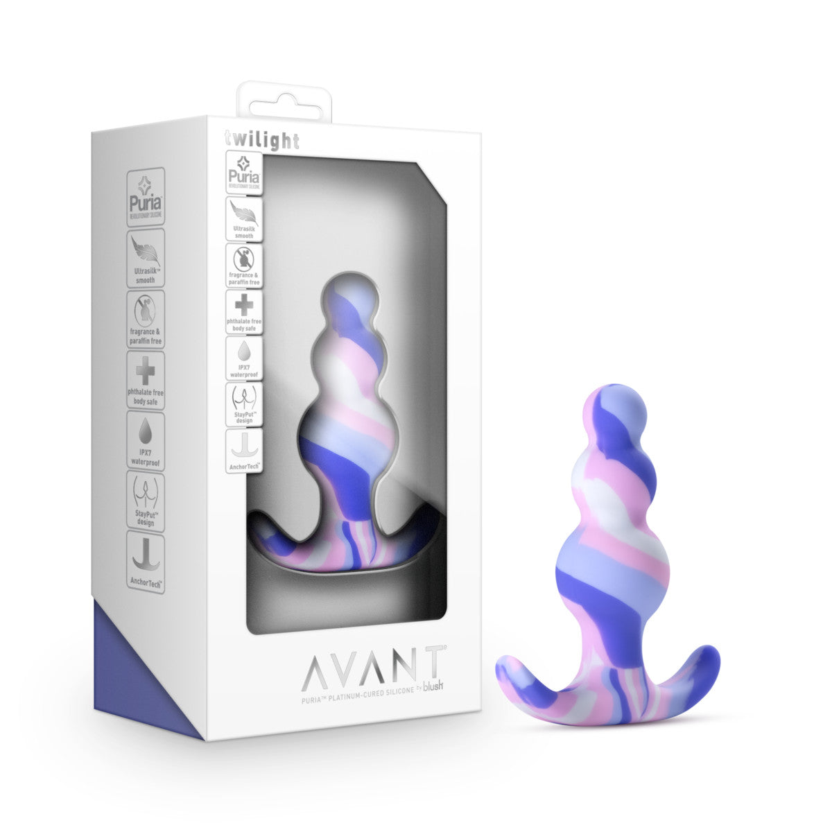 Blush Avant Artisan 3-Inch Tapered Butt Plug with Pleasure Curves-0
