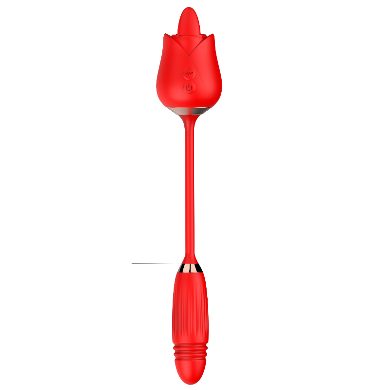MELO Clit Licking & Thrusting Rose Vibrator-1