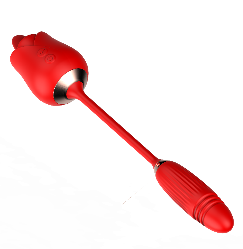 MELO Clit Licking & Thrusting Rose Vibrator-3