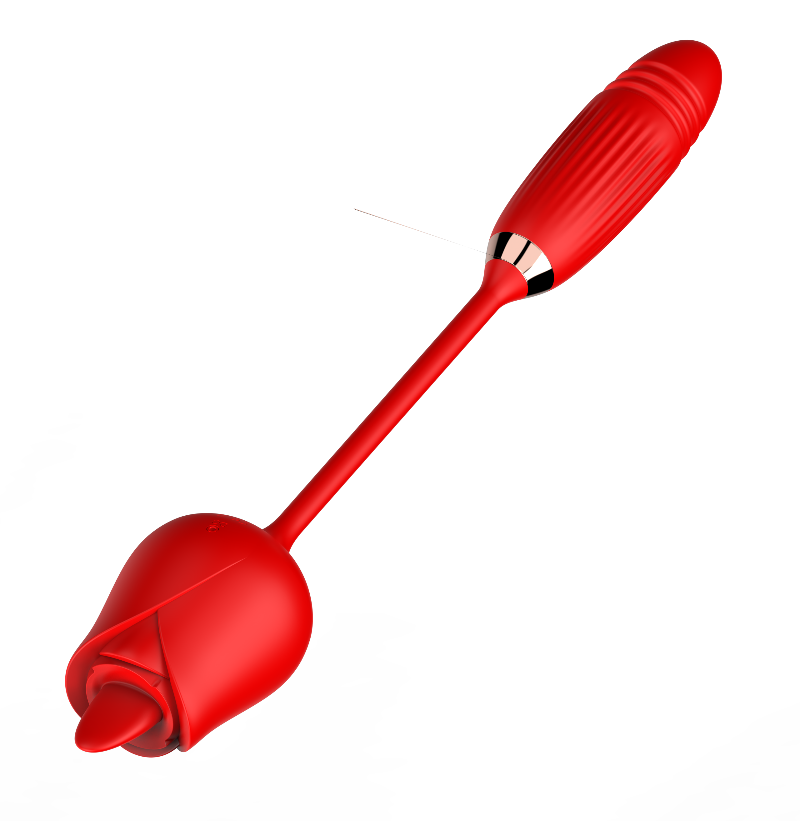 MELO Clit Licking & Thrusting Rose Vibrator-2