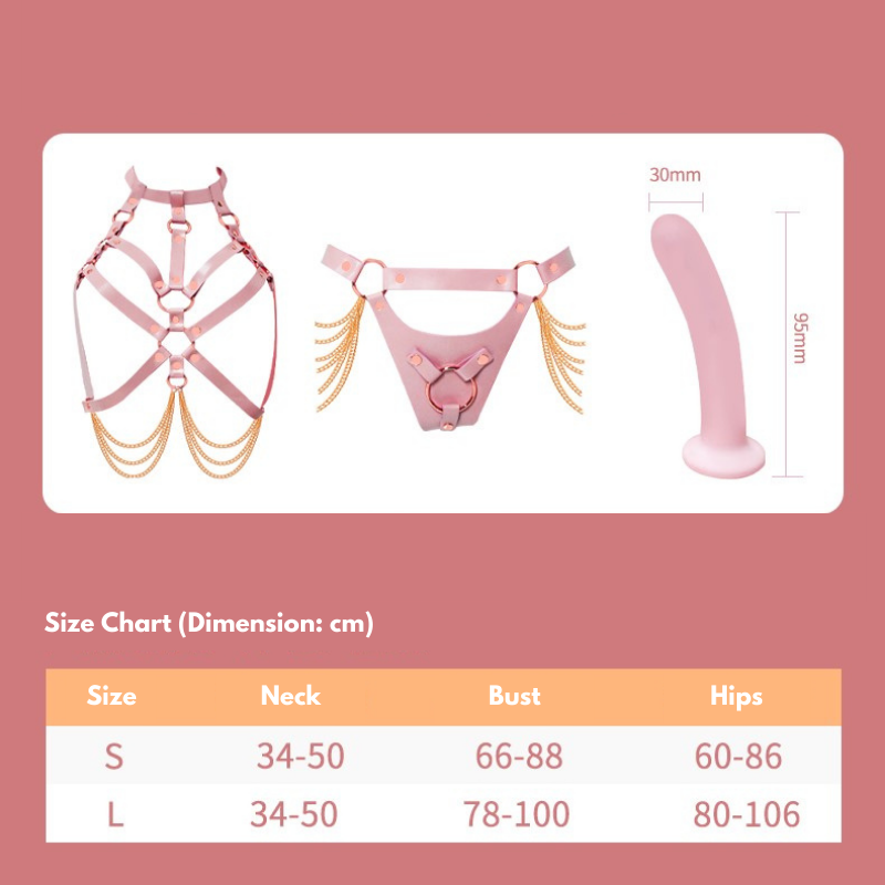 Shaki Love Affair Strap On Harness With Silicone Dildo-2