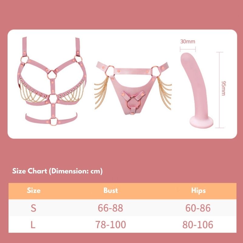 Shaki Sweet Romance Strap On Harness With Silicone Dildo-2