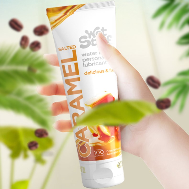 Wet Stuff Salted Caramel Water-Based Edible Lubricant 100g-1