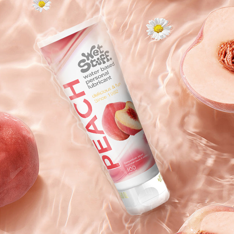 Wet Stuff Peach Water-Based Edible Lubricant 100g-1