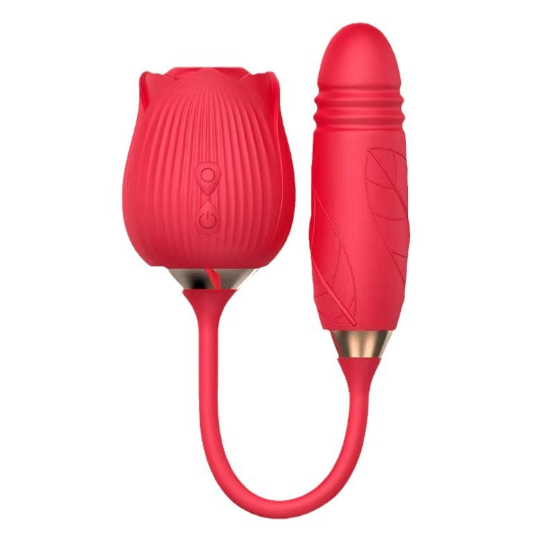 YW Clit Sucking & G-Spot Thrusting Rose Vibrator-0