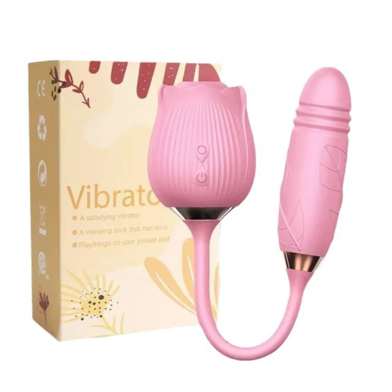YW Clit Sucking & G-Spot Thrusting Rose Vibrator-2