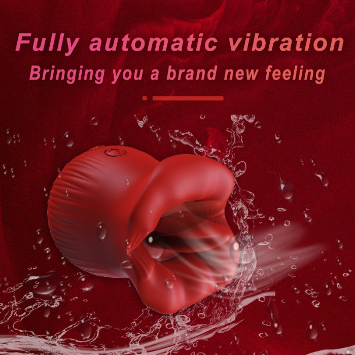 YW Clit Vibrating & Licking Rose Vibrator-3