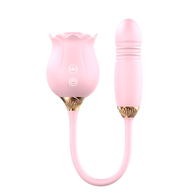 YW Clit Sucking & G-Spot Thrusting Rose Vibrator 12-Modes-2