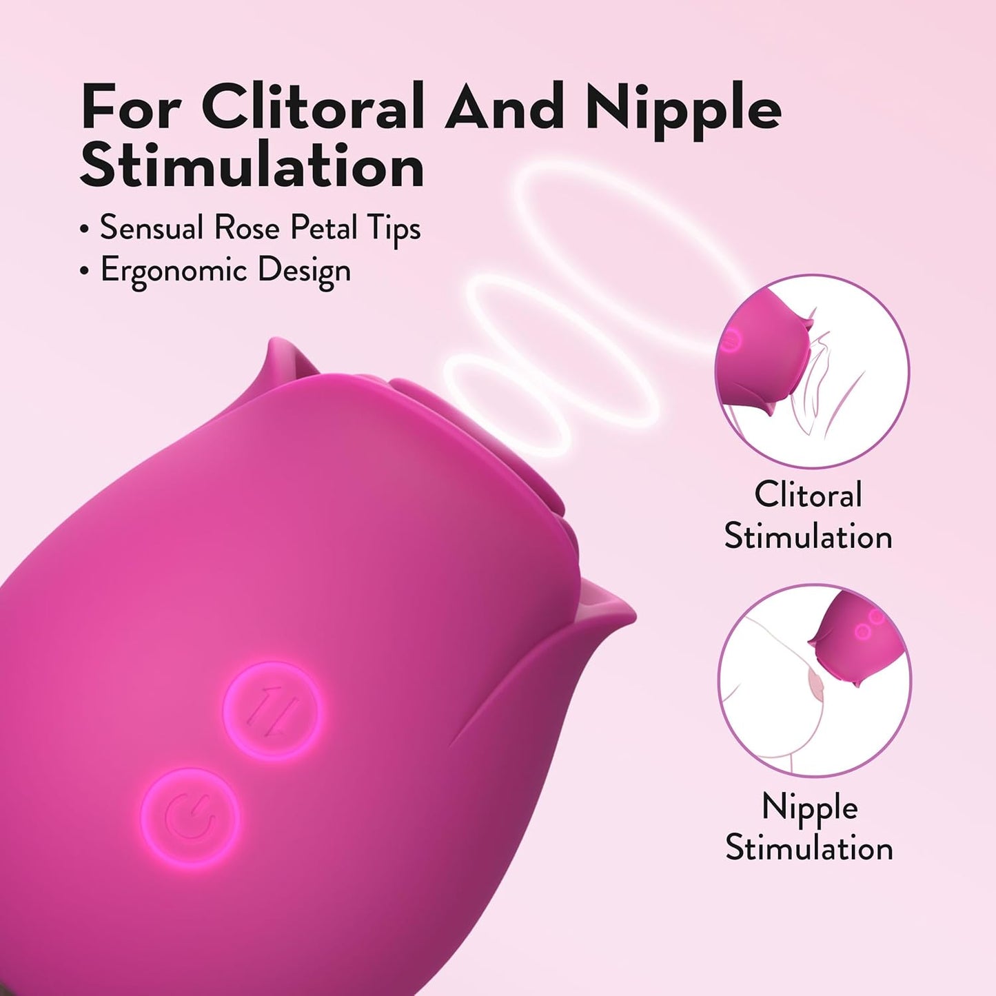 Blush Original Rose Air Wave Clit Sucking Vibrator-4