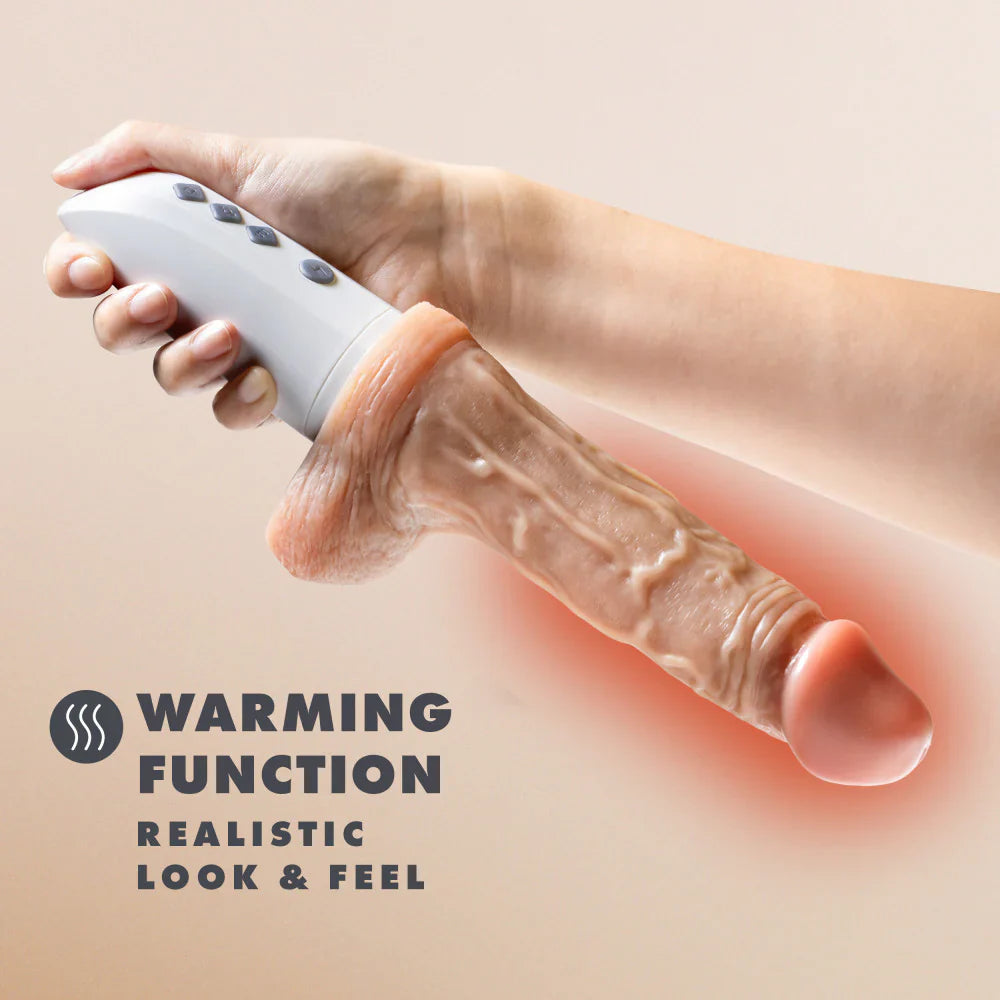 Blush Dr. Skin Dr. Hammer 7 Inch Vibrating & Thrusting Dildo with Suction Base Remote Controlled-3