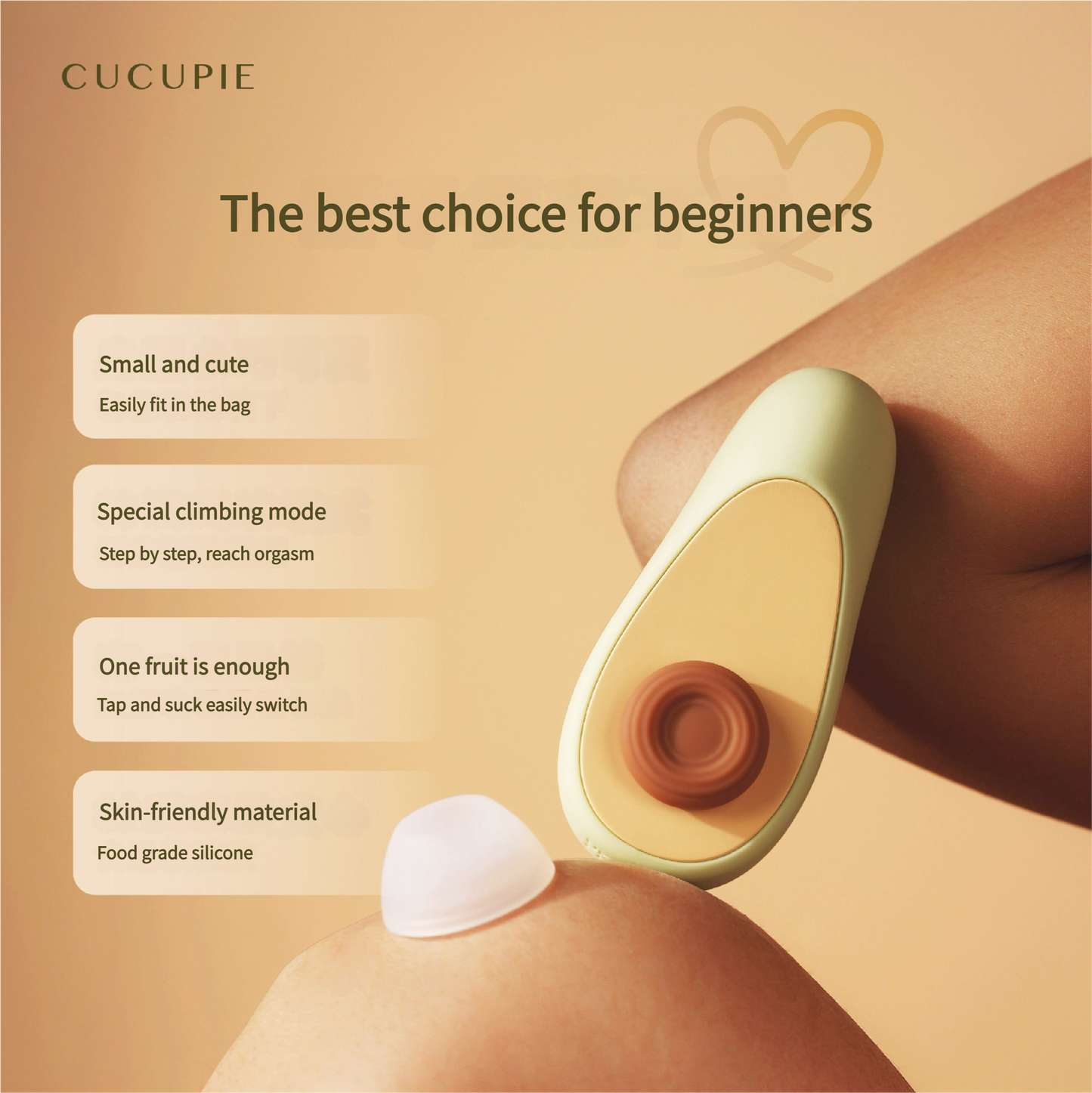 CUCUPIE Avocado Clit Sucking Vibrator-2