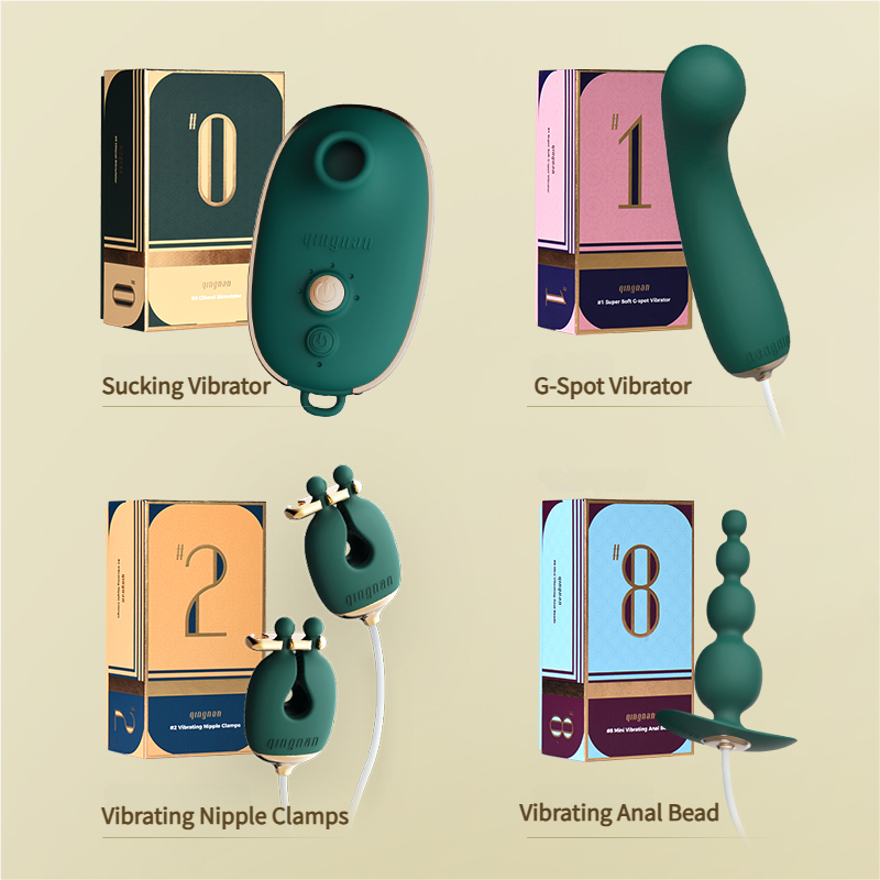 QINGNAN Quartet Sex Toy Kit for Clit, G-Spot, Anal & Nipples-2