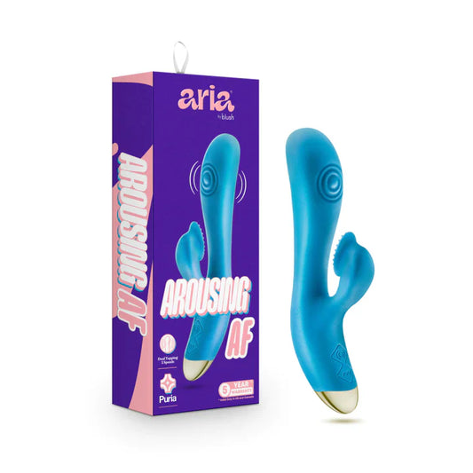 Blush 8-Inch Textured Dual Clit Sucking Rabbit Vibrator-0