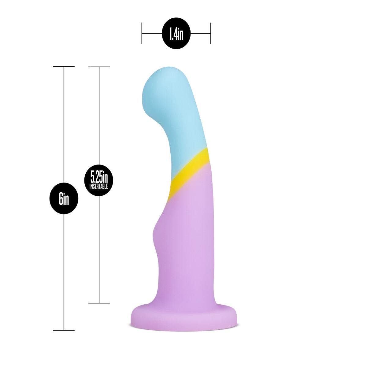 Blush Avant D14 Artisan 6-Inch Curved P-Spot & G-Spot Dildo with Suction Cup Base-4