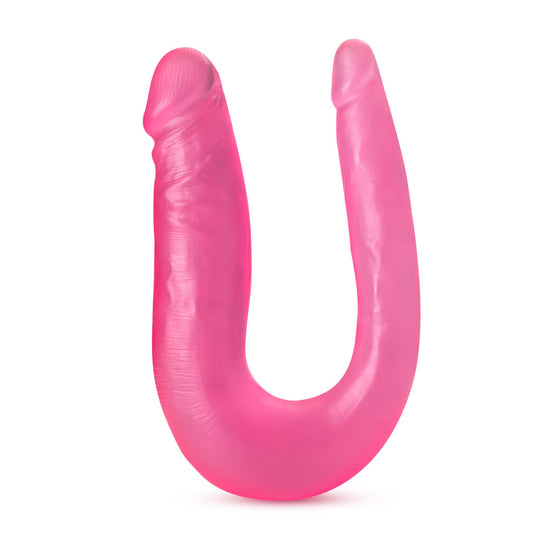 Blush U-Shaped 12.5-Inch Long Pink Double Ended Dildo-1