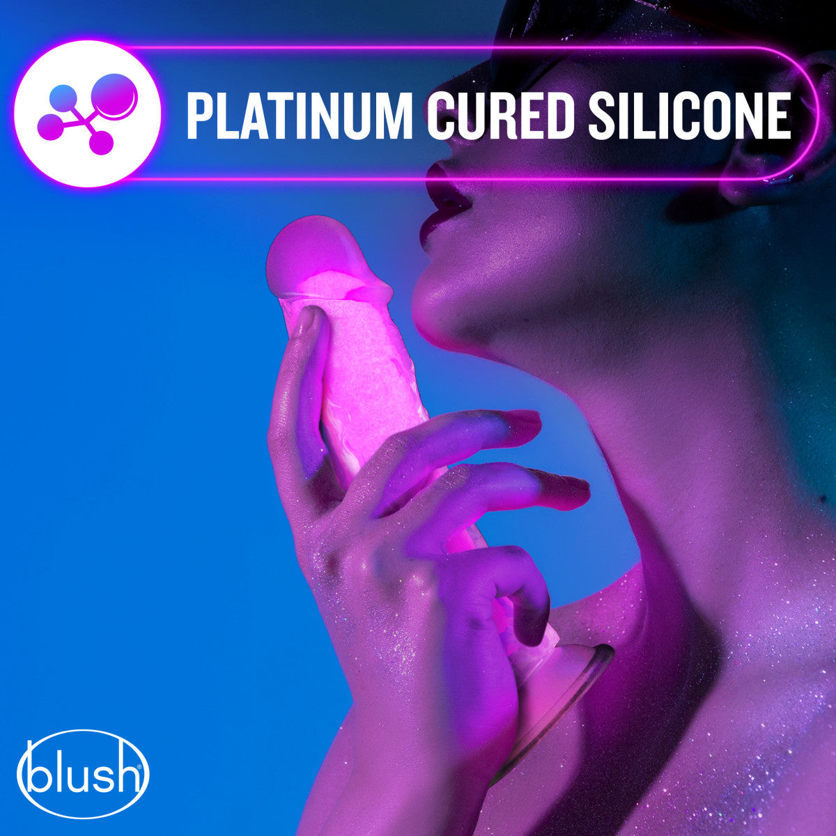 Blush Neo Elite Glow In The Dark 7.5-Inch Pink Dildo-4