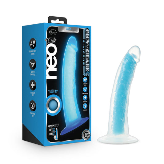 Blush Neo Elite Glow In The Dark 7.5-Inch Blue Dildo-0