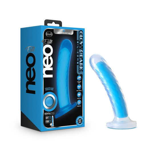 Blush Neo Elite Glow In The Dark 7-Inch Blue Dildo-0