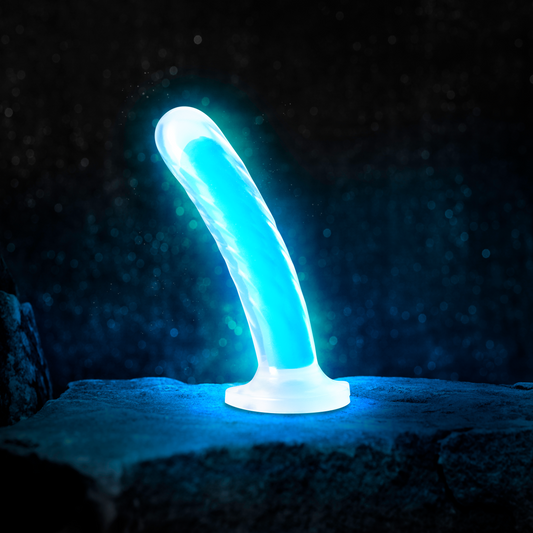 Blush Neo Elite Glow In The Dark 7-Inch Blue Dildo-1