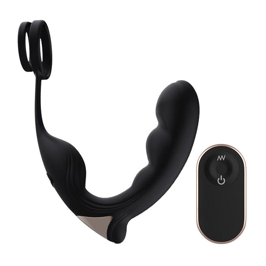 Roomfun Prostage Massager with Cock Ring Remote Controlled-0
