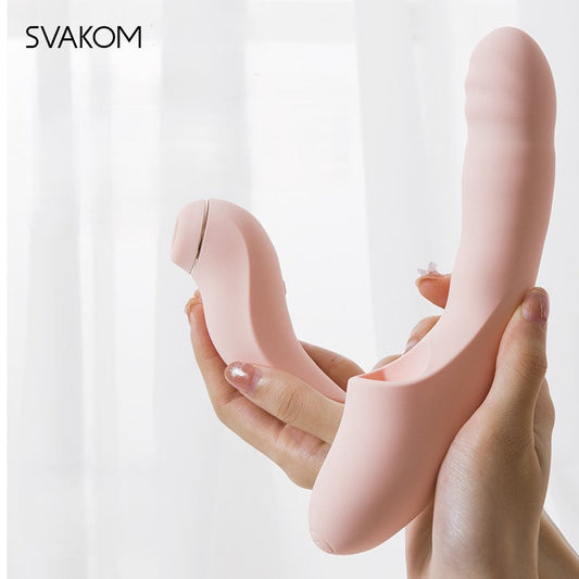 SVAKOM Fatima Thrusting & Sucking Rabbit Vibrator Remote Controlled-1