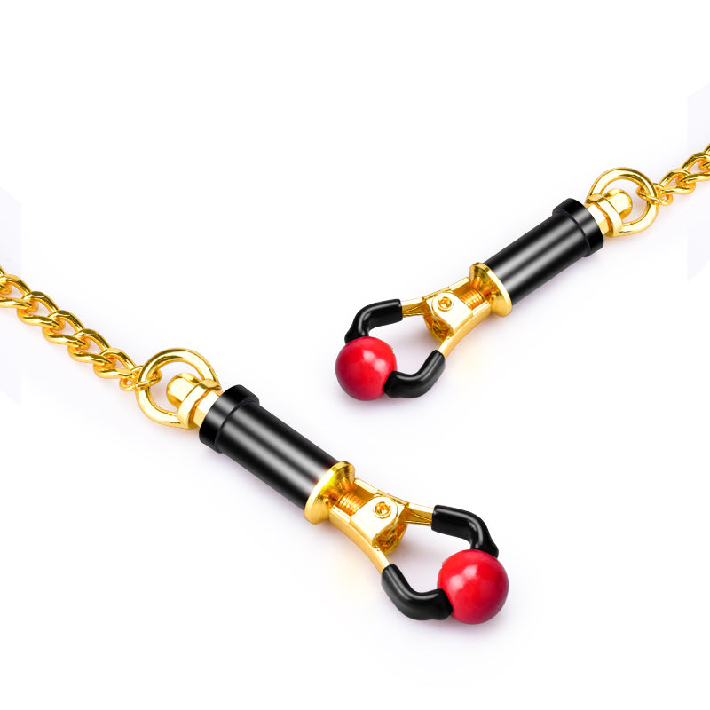 Shaki Golden Chain Nipple Clamps-4