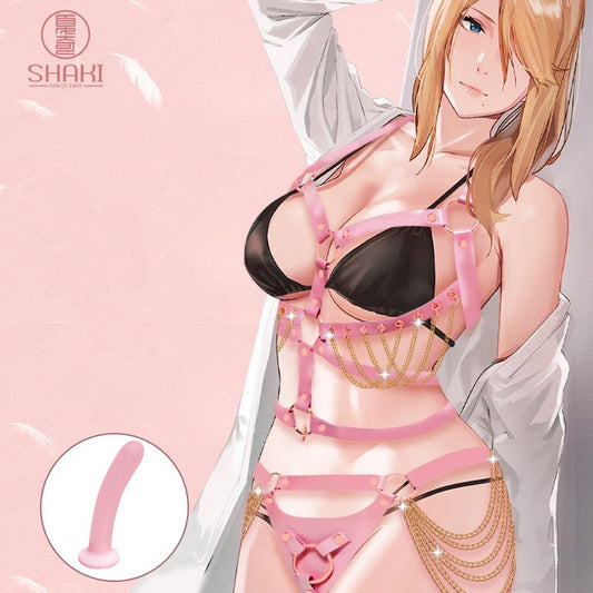 Shaki Sweet Romance Strap On Harness With Silicone Dildo-0