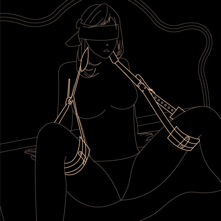 Shaki Titan Series | Neck Hanging Bondage Thigh Straps-3