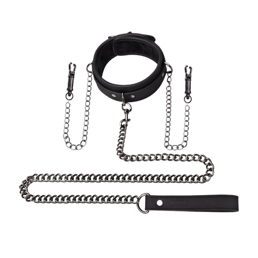 Shaki Titan Series | Nipple Clamps with Collars and Leashs Set-0