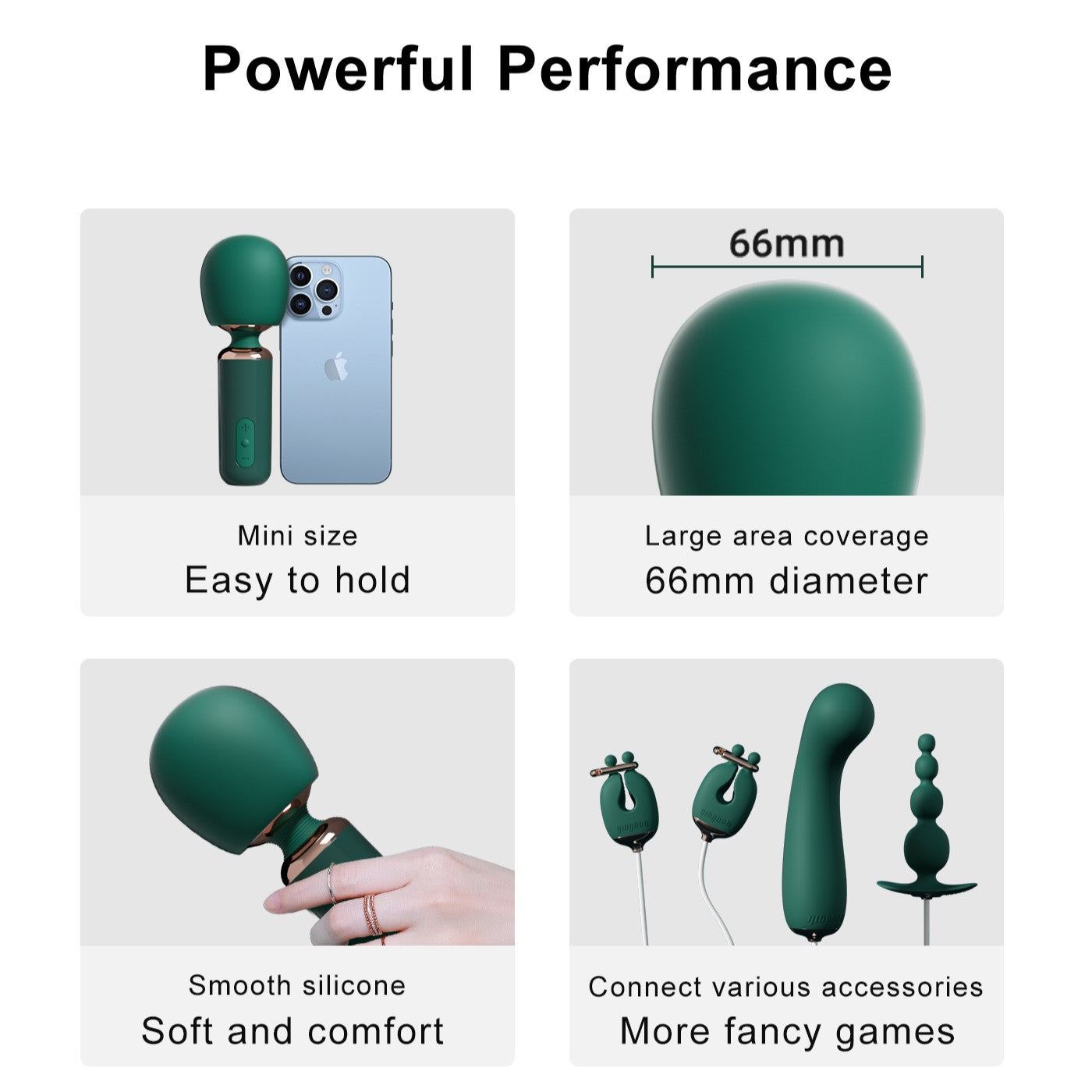 QINGNAN #5 Powerful Mini AV Wand Vibrator-3
