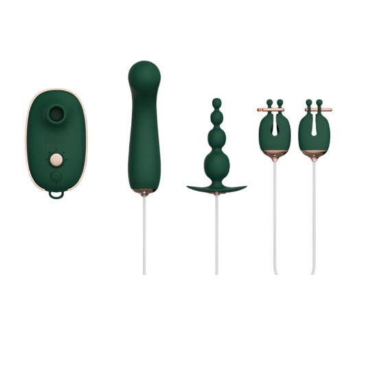 QINGNAN Quartet Sex Toy Kit for Clit, G-Spot, Anal & Nipples-0