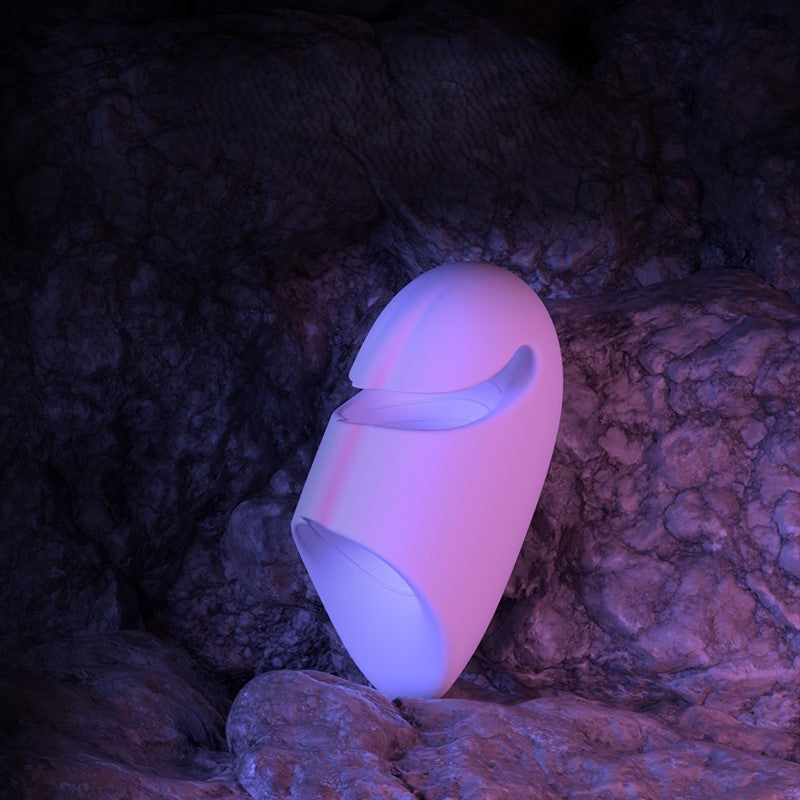 UEKOU White Shark Vibrating Male Masturbator App Controlled-2